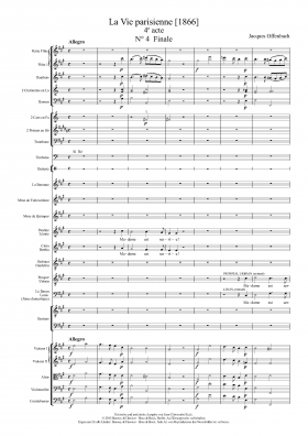 La Vie parisienne : Finale de l'acte IV (version primitive ) - Jacques Offenbach